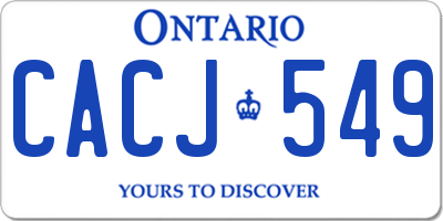 ON license plate CACJ549