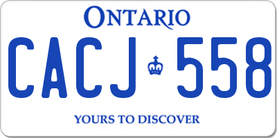 ON license plate CACJ558