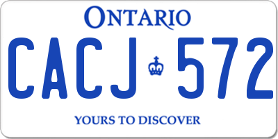 ON license plate CACJ572