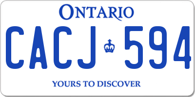 ON license plate CACJ594