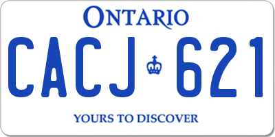 ON license plate CACJ621