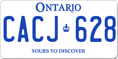 ON license plate CACJ628