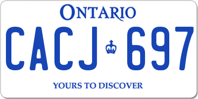 ON license plate CACJ697