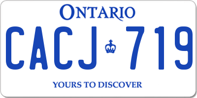 ON license plate CACJ719