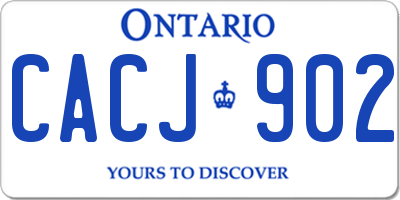 ON license plate CACJ902