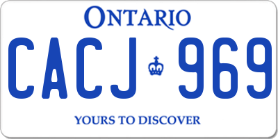 ON license plate CACJ969