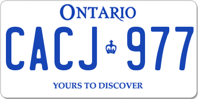 ON license plate CACJ977