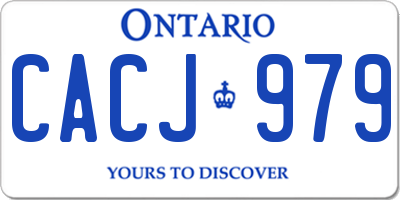 ON license plate CACJ979