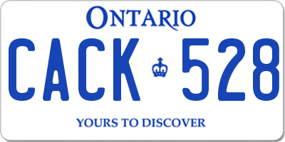 ON license plate CACK528