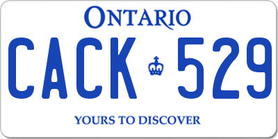 ON license plate CACK529