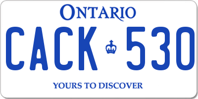 ON license plate CACK530