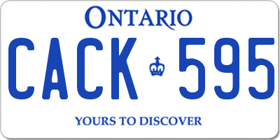 ON license plate CACK595