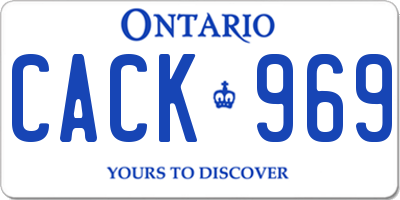 ON license plate CACK969