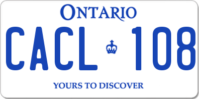 ON license plate CACL108