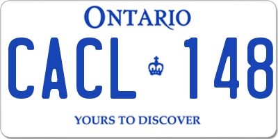 ON license plate CACL148