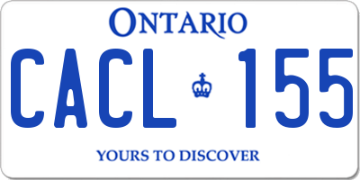 ON license plate CACL155