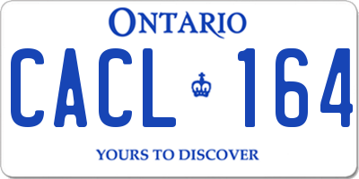 ON license plate CACL164