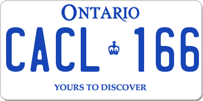 ON license plate CACL166