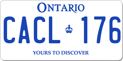 ON license plate CACL176