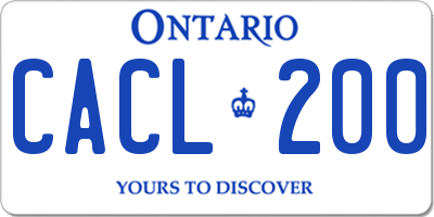 ON license plate CACL200