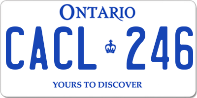 ON license plate CACL246