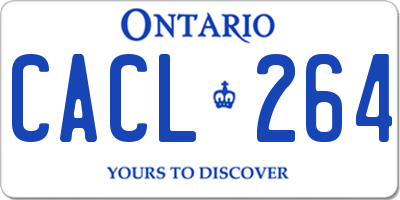 ON license plate CACL264