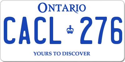 ON license plate CACL276