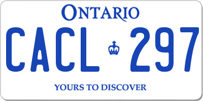 ON license plate CACL297