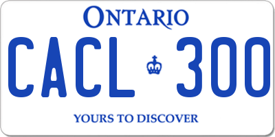 ON license plate CACL300