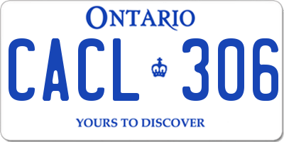 ON license plate CACL306