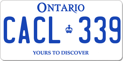 ON license plate CACL339