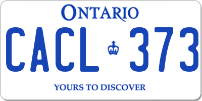 ON license plate CACL373