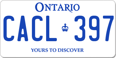 ON license plate CACL397