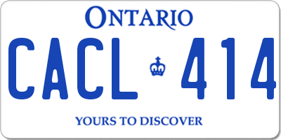 ON license plate CACL414