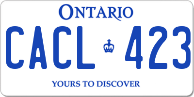 ON license plate CACL423