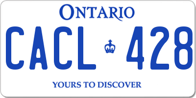 ON license plate CACL428