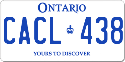 ON license plate CACL438