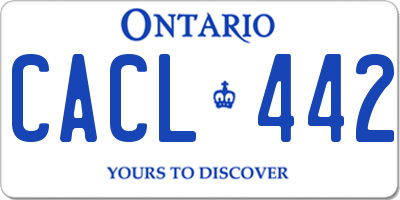 ON license plate CACL442