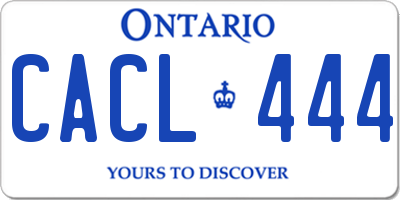 ON license plate CACL444