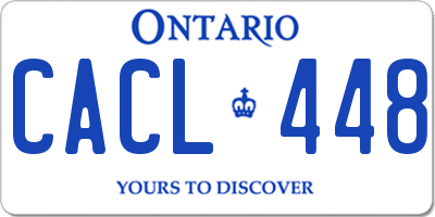 ON license plate CACL448