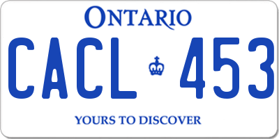 ON license plate CACL453