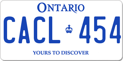 ON license plate CACL454