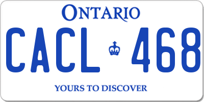 ON license plate CACL468