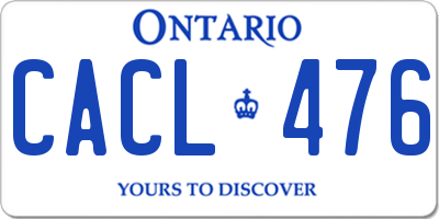 ON license plate CACL476