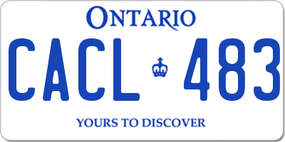 ON license plate CACL483