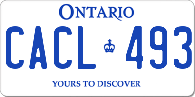 ON license plate CACL493