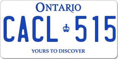 ON license plate CACL515