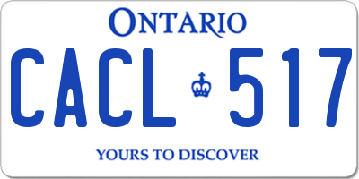 ON license plate CACL517