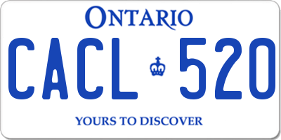 ON license plate CACL520