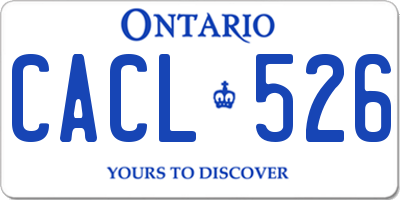 ON license plate CACL526